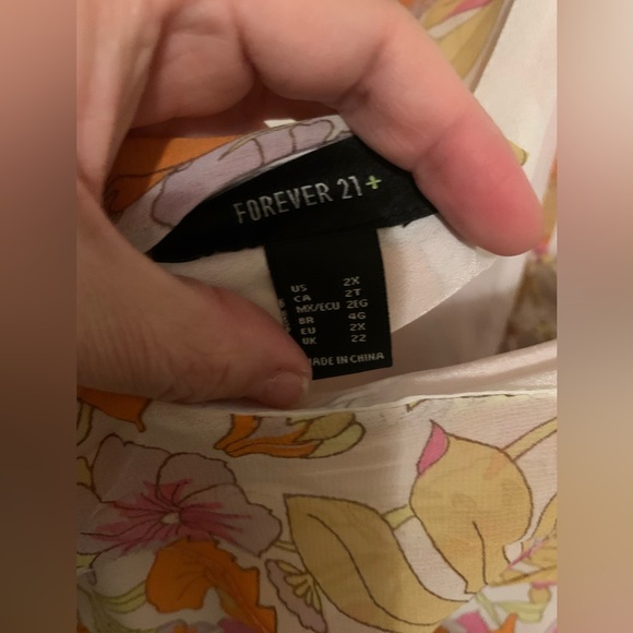 A11- 2x forever 21 chiffon dress high low - Picture 4 of 10